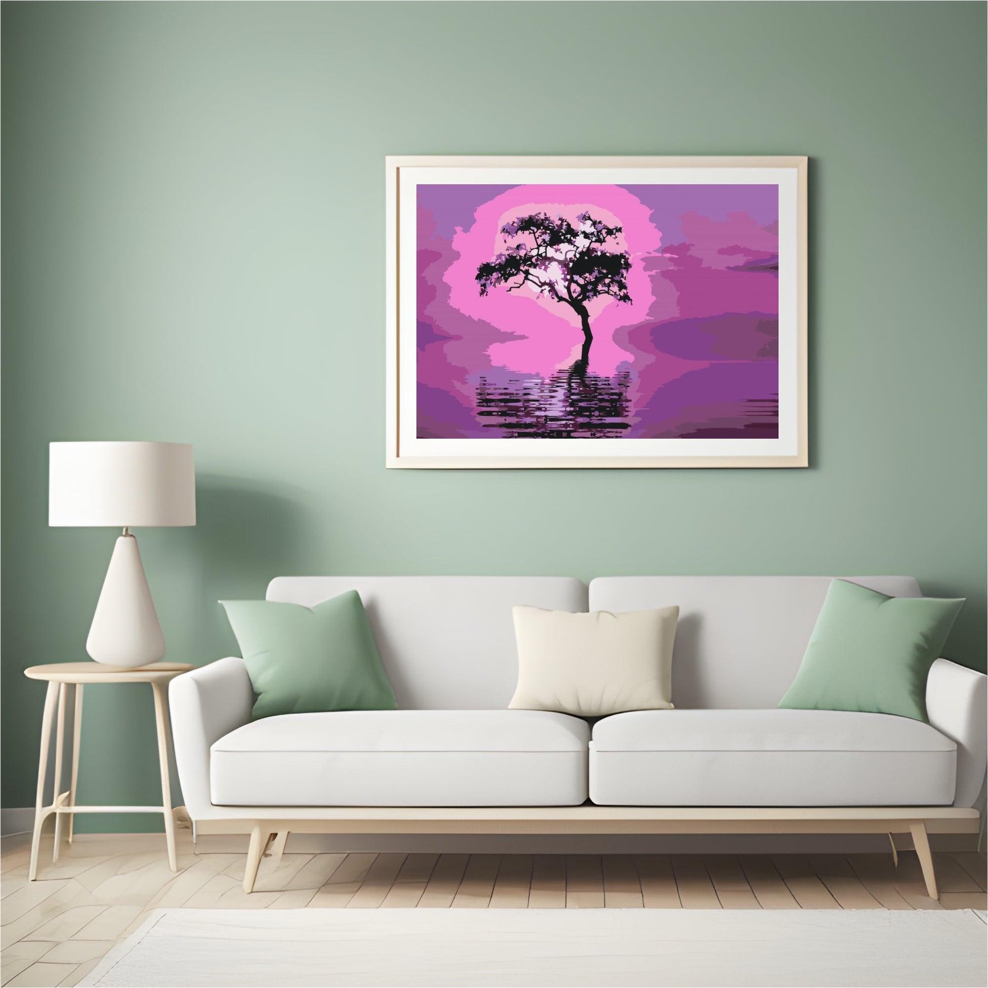 Diamond Painting - Boom in het midden van het meer - SEOS Shop ®