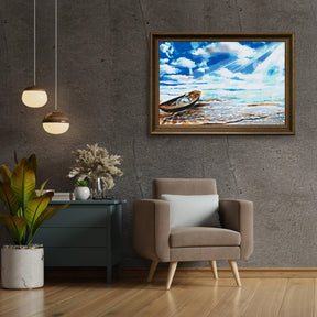 Diamond Painting - Boot aan de rand van de zee - SEOS Shop ®