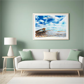 Diamond Painting - Boot aan de rand van de zee - SEOS Shop ®
