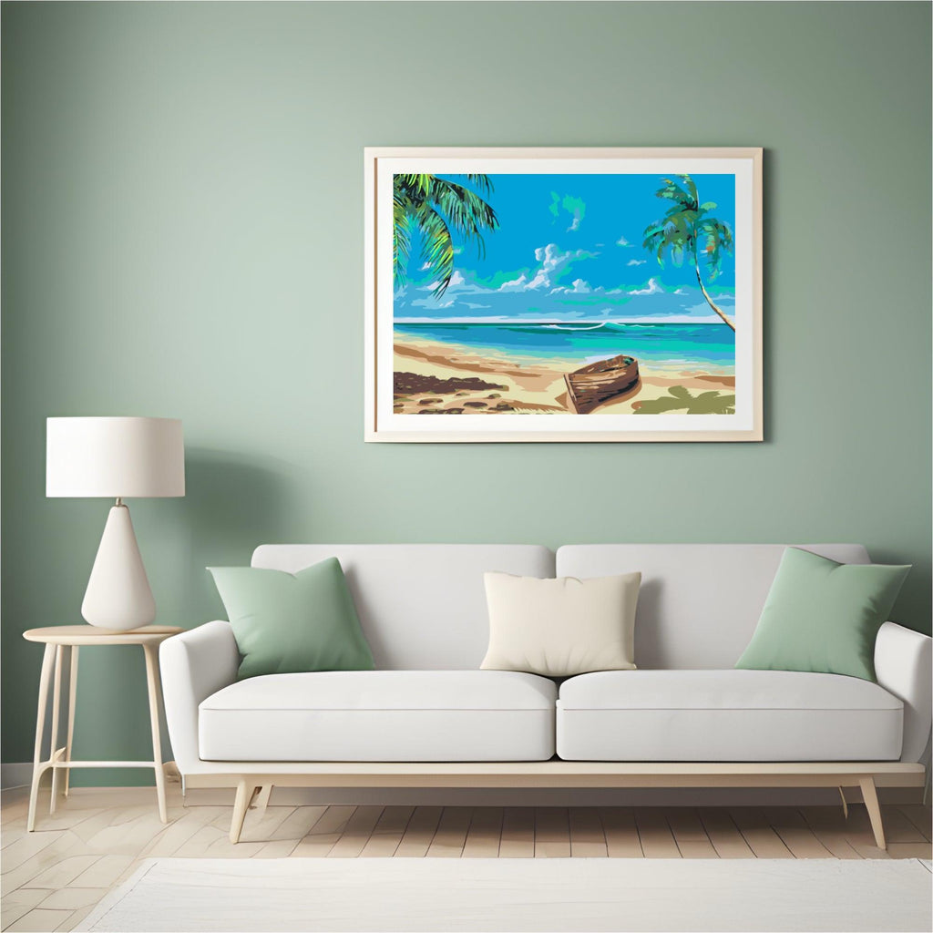 Diamond Painting -  Boot op het strand - SEOS Shop ®