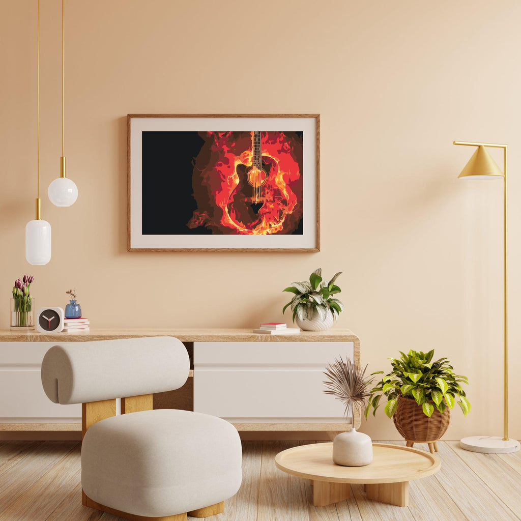 Diamond Painting - Brandende gitaar - SEOS Shop ®