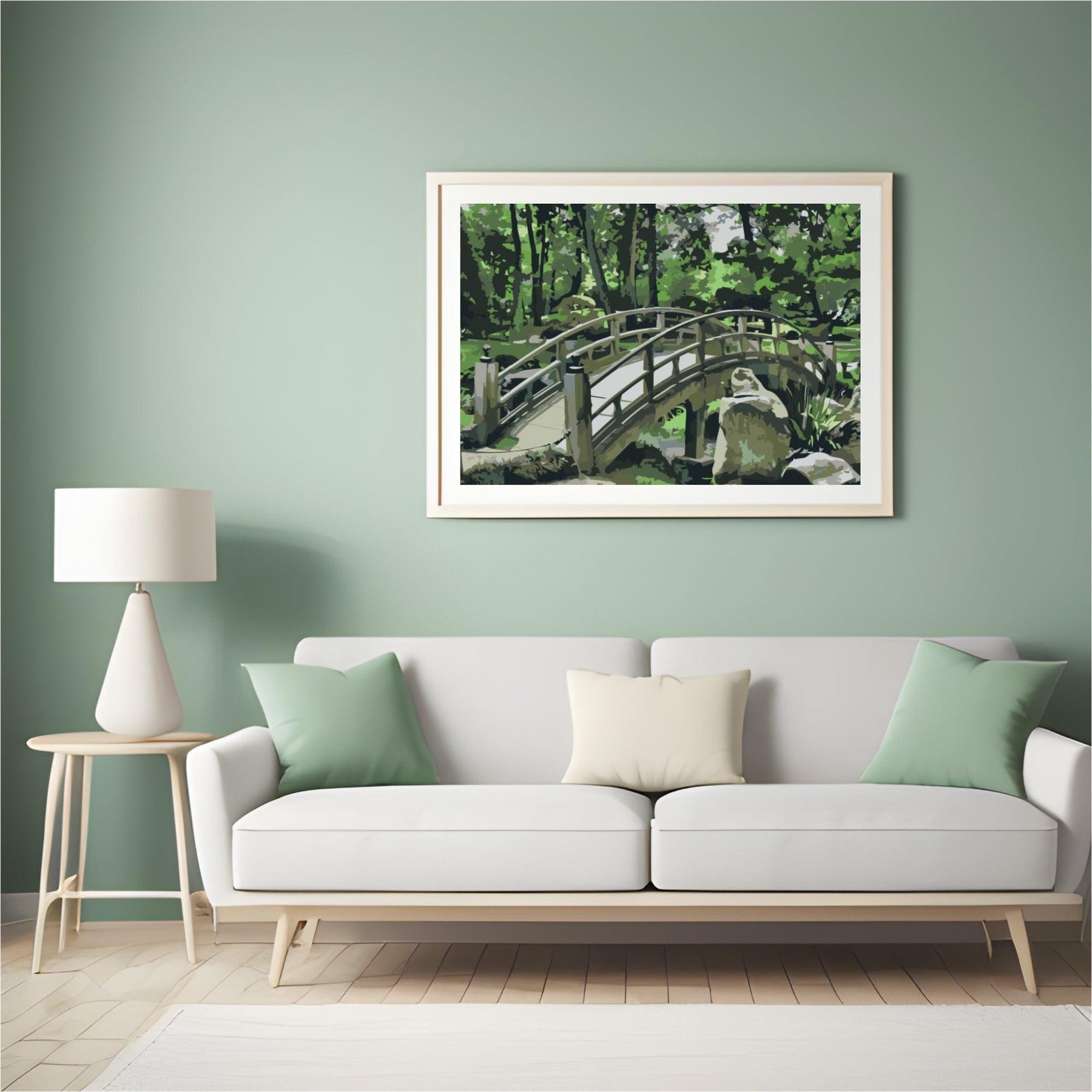 Diamond Painting - Brug in de tuin - SEOS Shop ®
