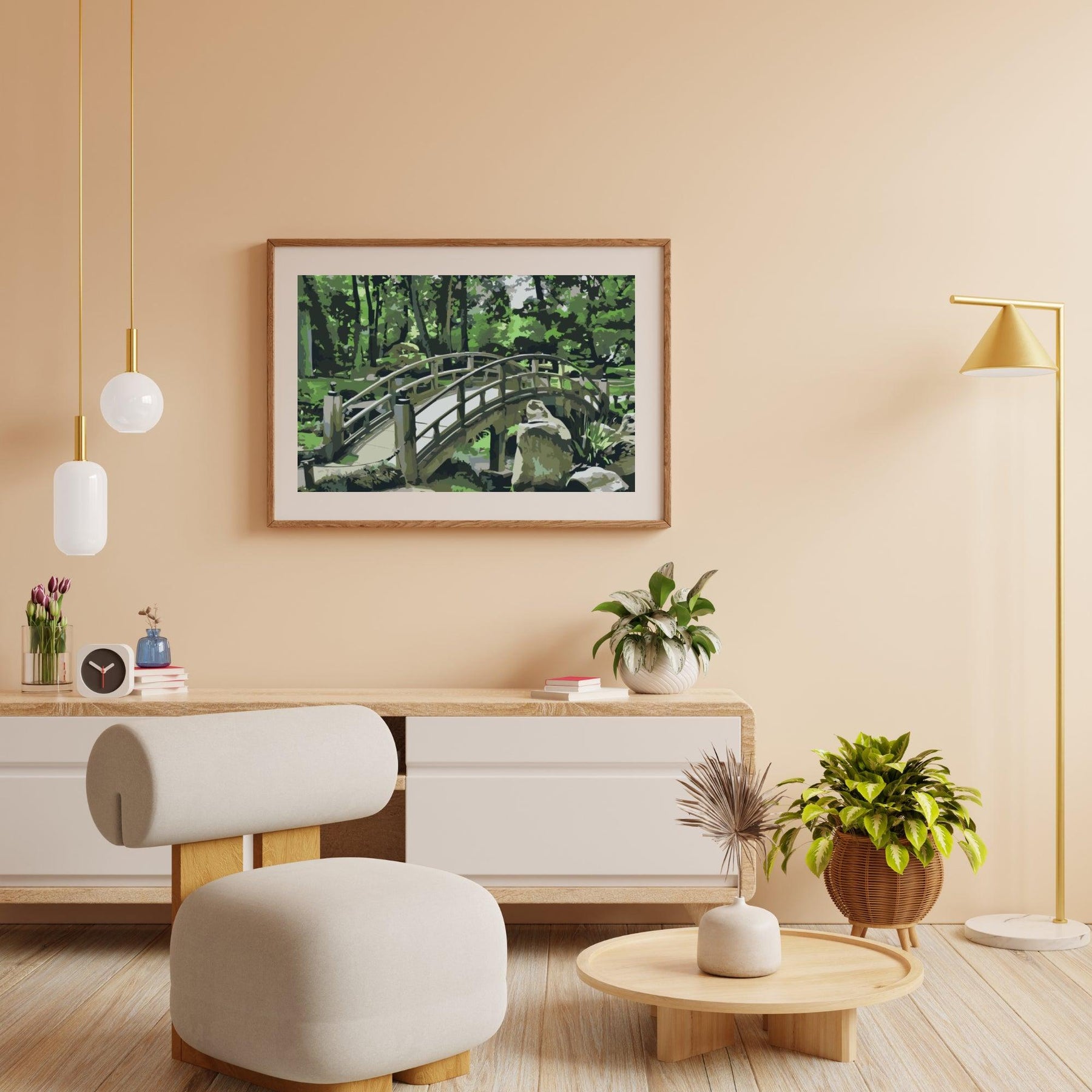 Diamond Painting - Brug in de tuin - SEOS Shop ®