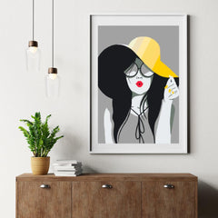 Diamond Painting - De dame met de gele hoed - SEOS Shop ®