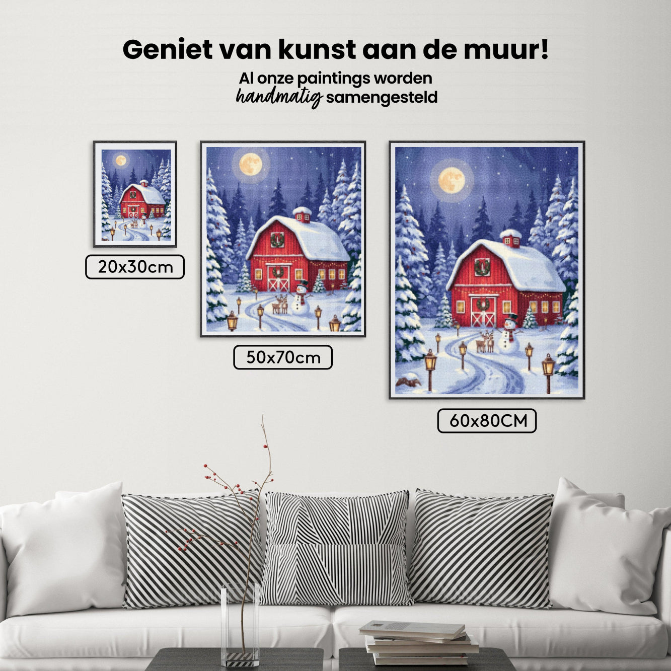 Diamond Painting - De kleine rode kerstschuur