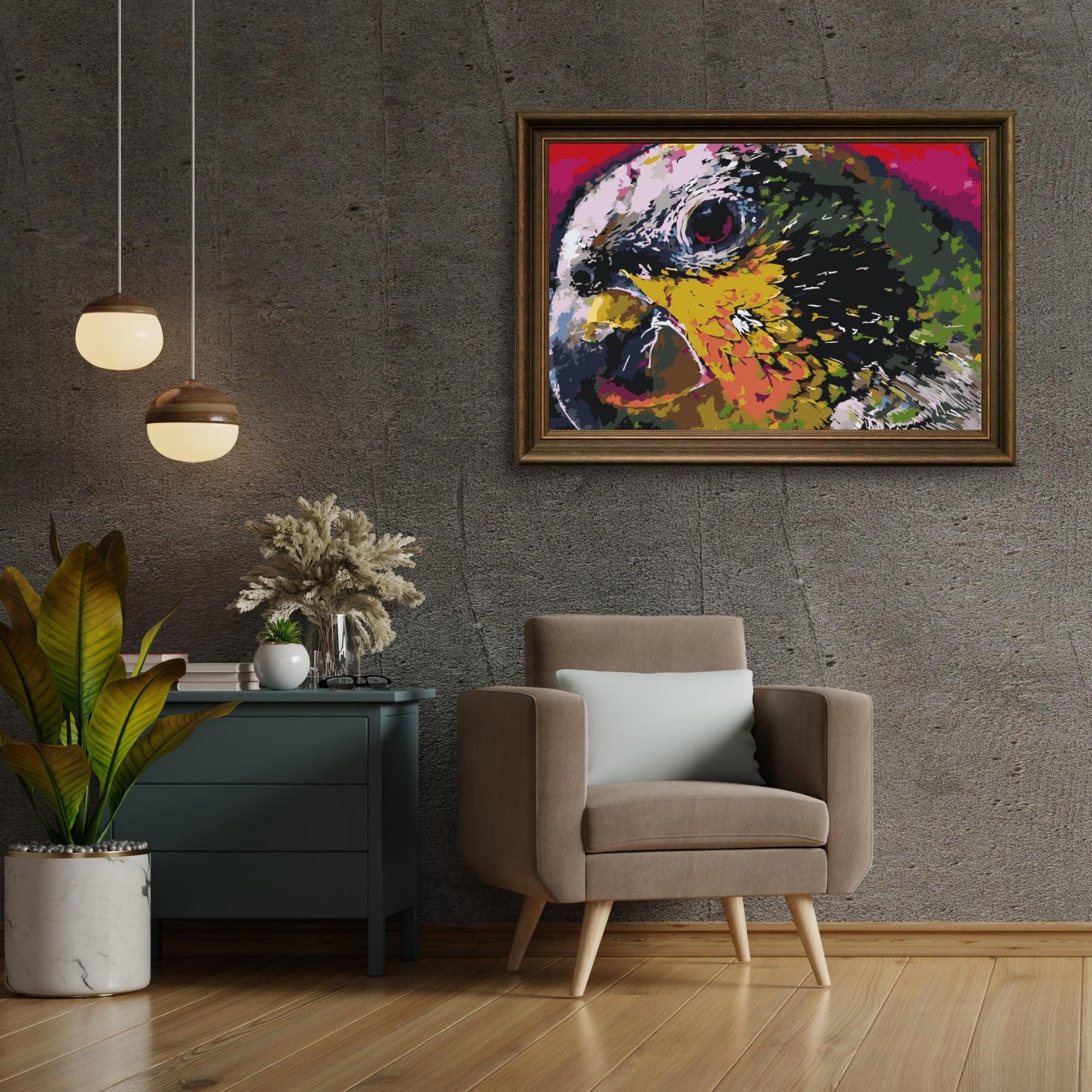 Diamond Painting - De kop van een papegaai - SEOS®