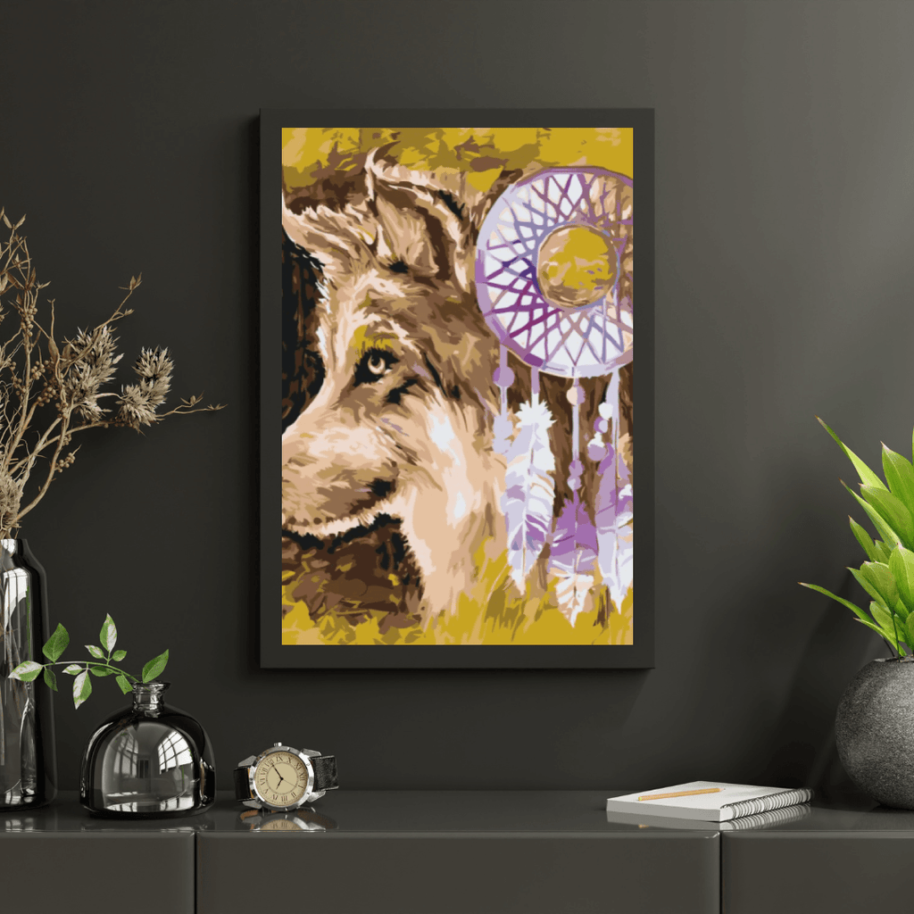 Diamond Painting - De wolf en de dromenvanger - SEOS®