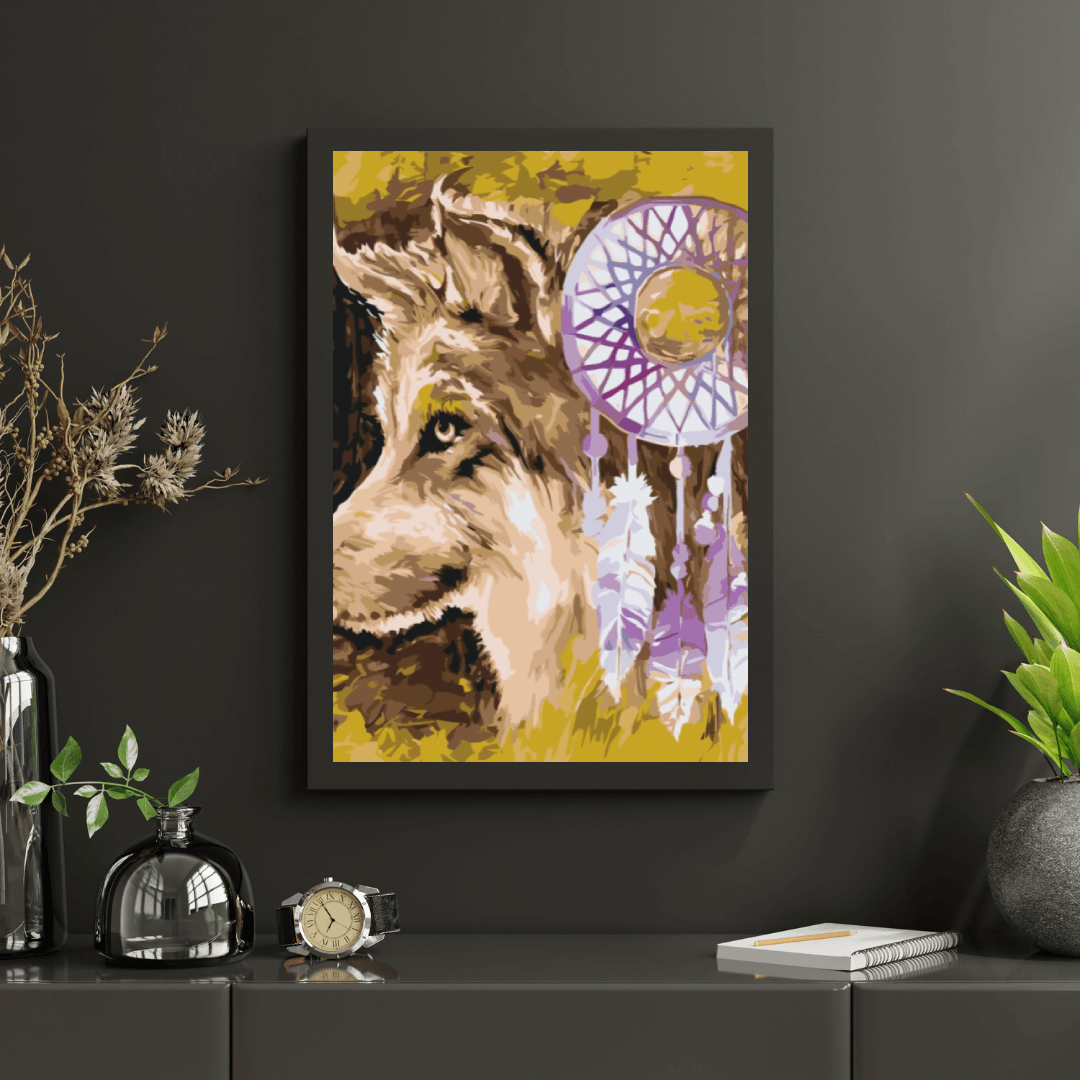 Diamond Painting - De wolf en de dromenvanger - SEOS®