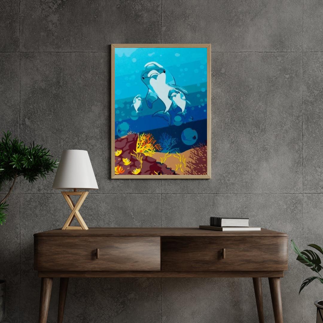 Diamond Painting - Dolfijn familie