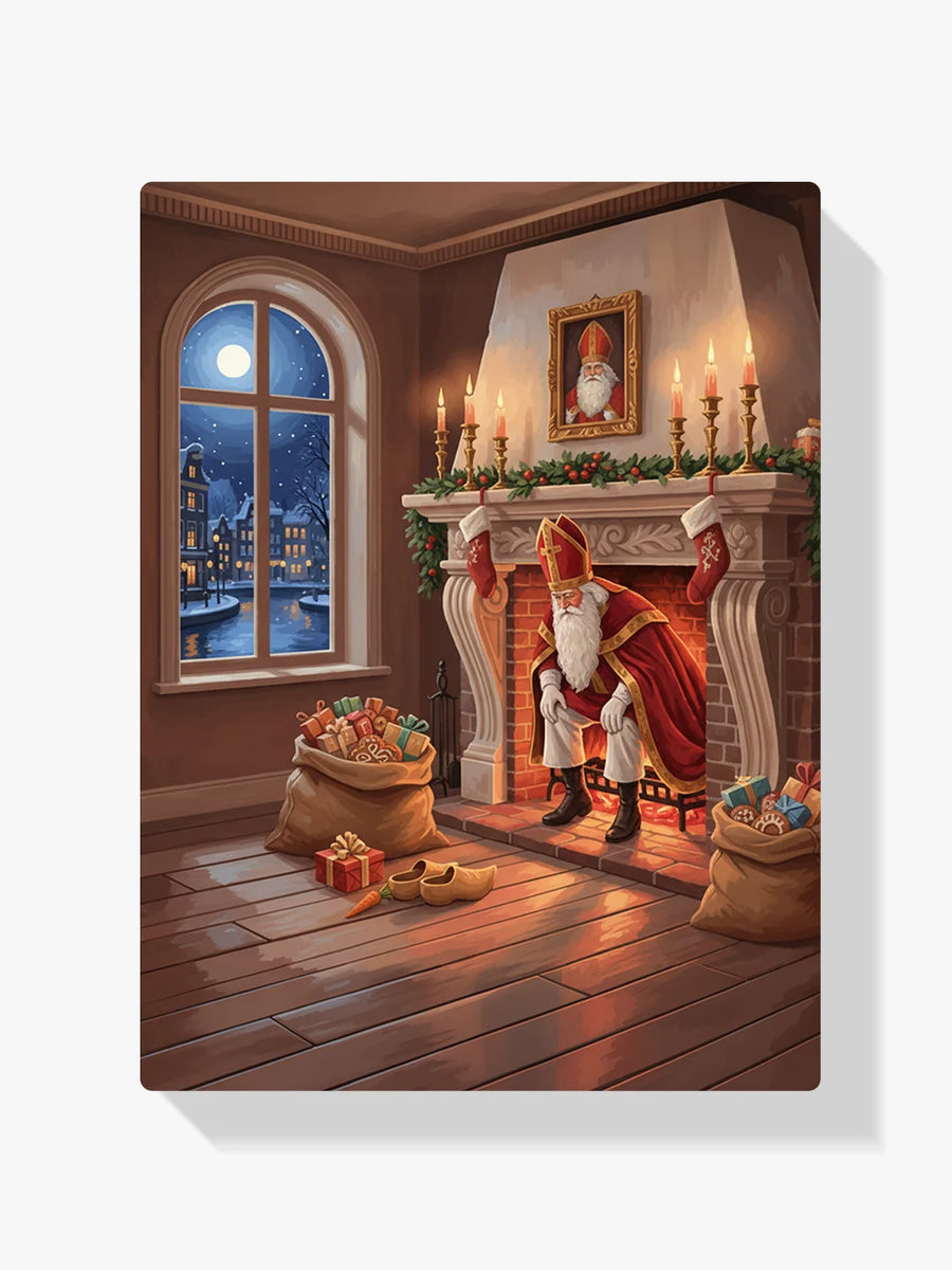 Diamond Painting - Door de schoorsteen