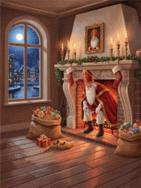 Diamond Painting - Door de schoorsteen