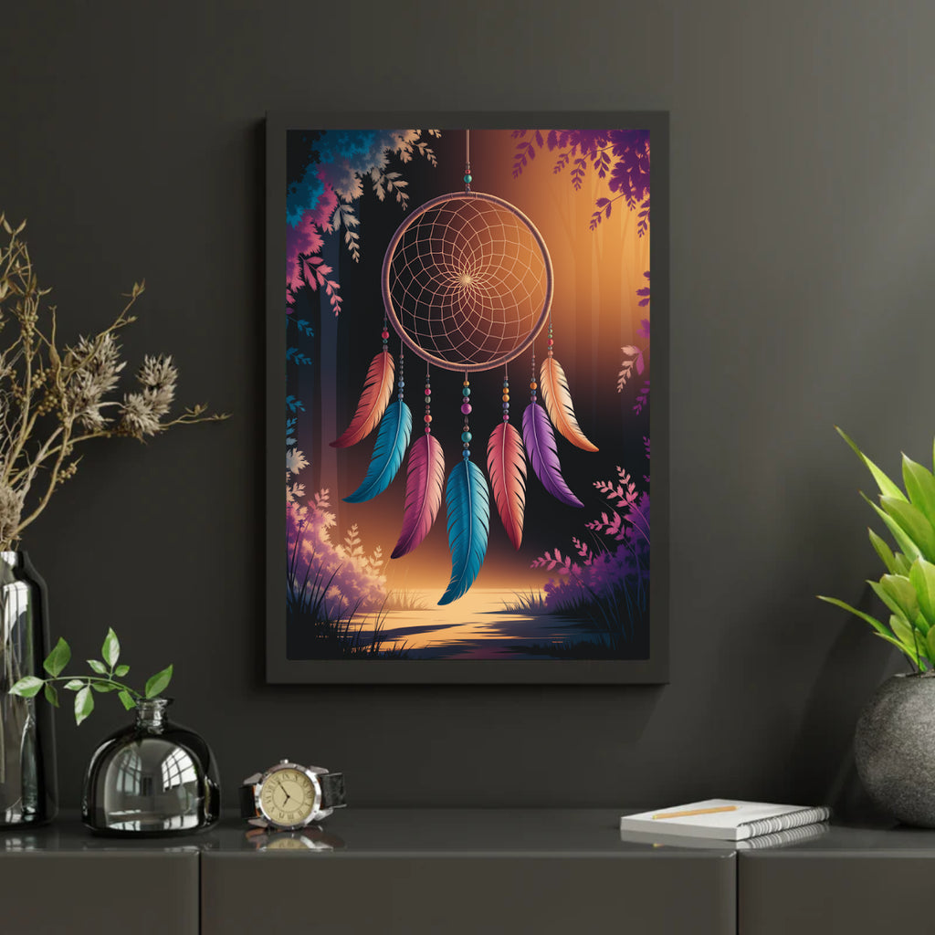 Diamond Painting - Dromenvanger met veren en kralen