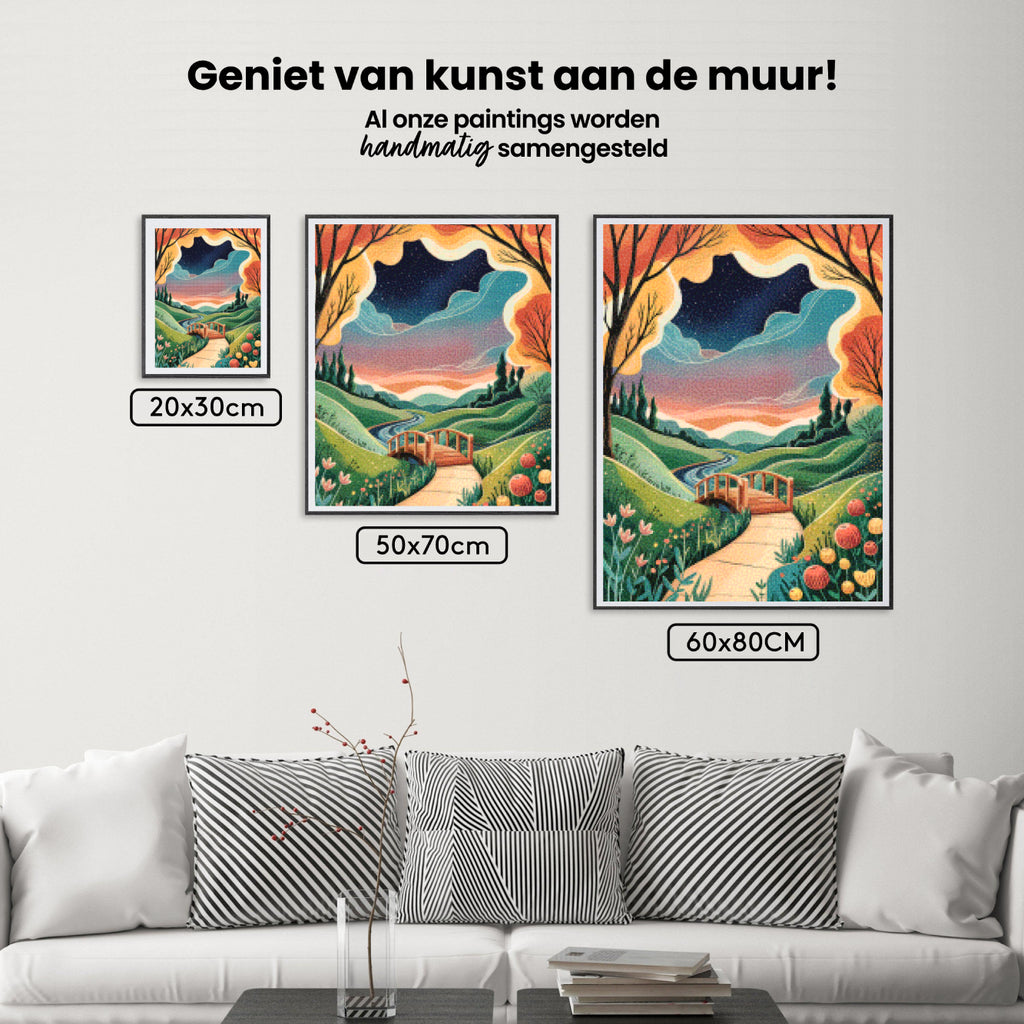 Diamond Painting - Droomlandschap Brug