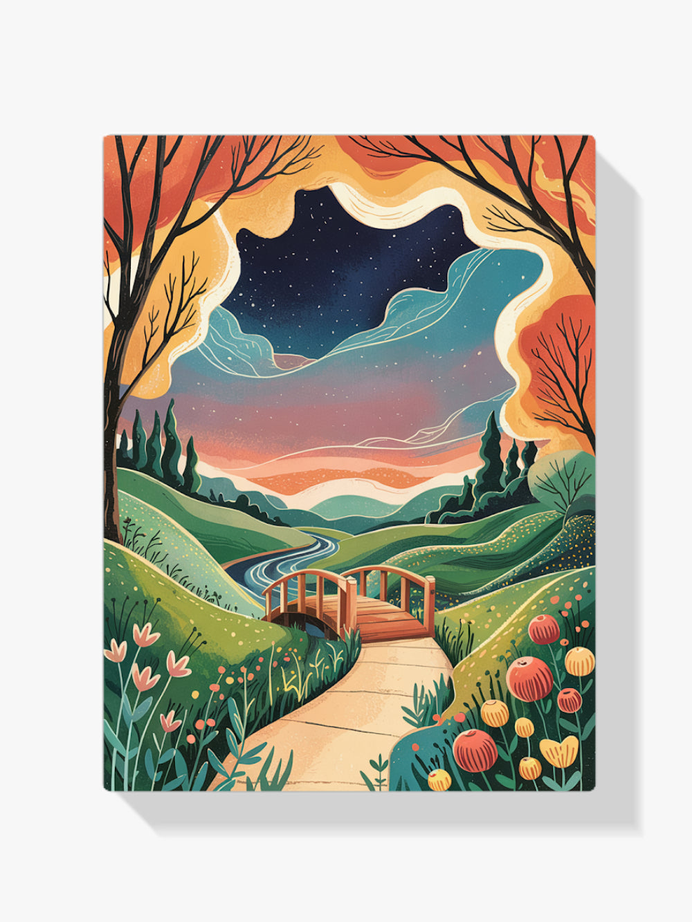 Diamond Painting - Droomlandschap Brug