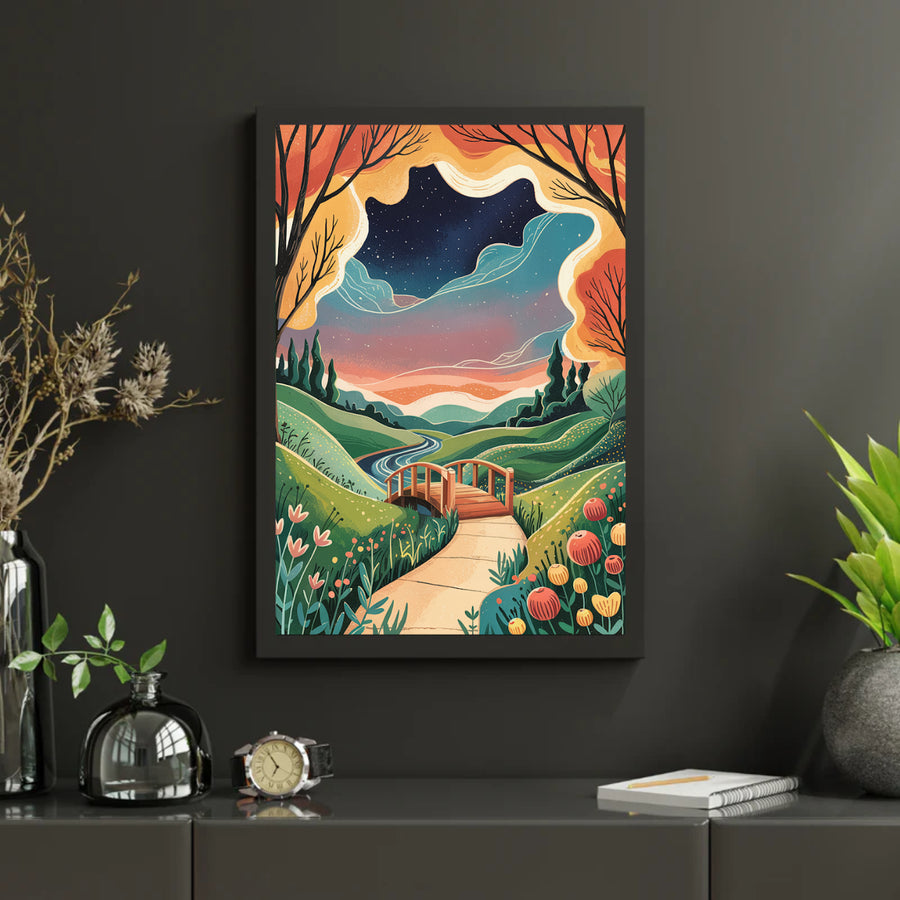 Diamond Painting - Droomlandschap Brug