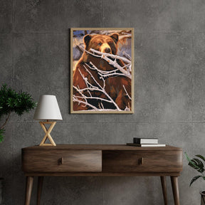 Diamond Painting - Een beer op de loer voor een prooi - SEOS®