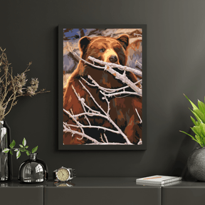 Diamond Painting - Een beer op de loer voor een prooi - SEOS®
