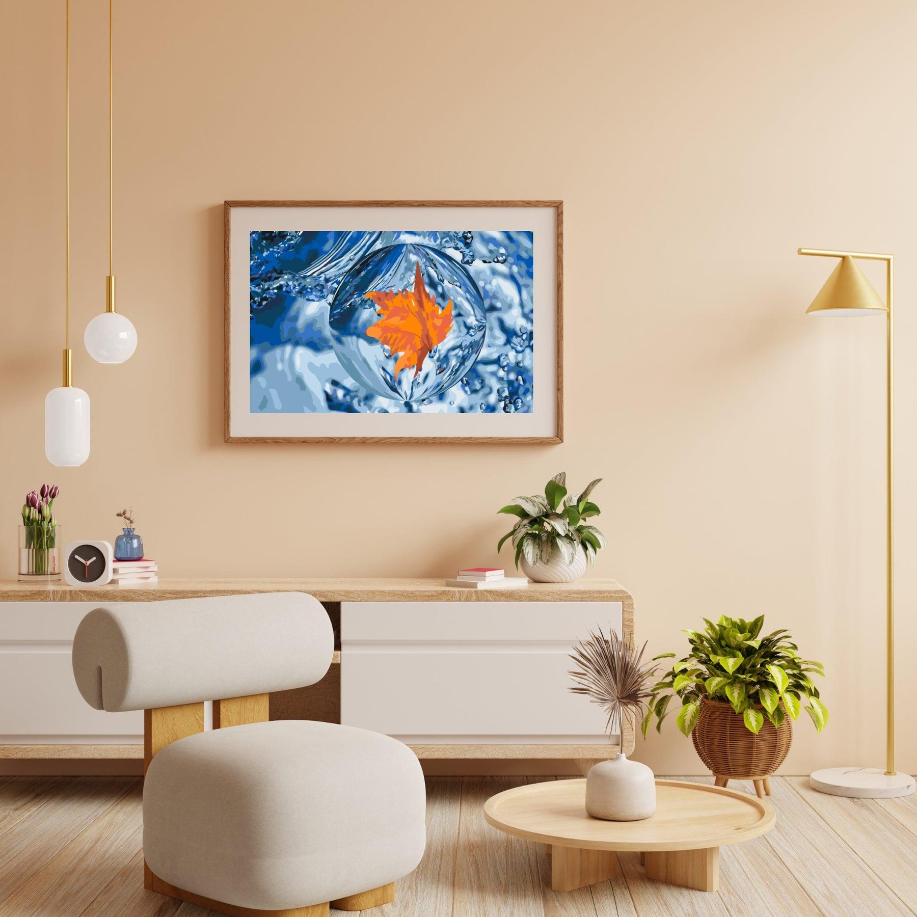 Diamond Painting - Een blad in een druppel - SEOS Shop ®