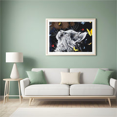 Diamond Painting - Een kat tussen de vlinders - SEOS®