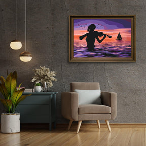 Diamond Painting - Een paddenstoel speler in de zee - SEOS Shop ®