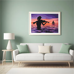 Diamond Painting - Een paddenstoel speler in de zee - SEOS Shop ®