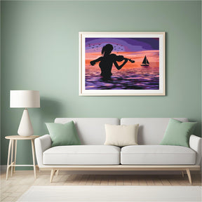 Diamond Painting - Een paddenstoel speler in de zee - SEOS Shop ®