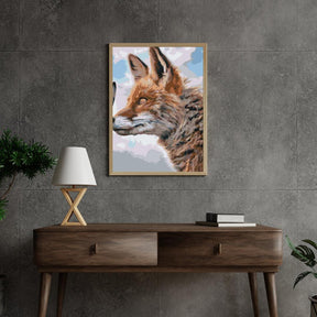 Diamond Painting - Een vos met een vlinder op zijn snuit - SEOS®