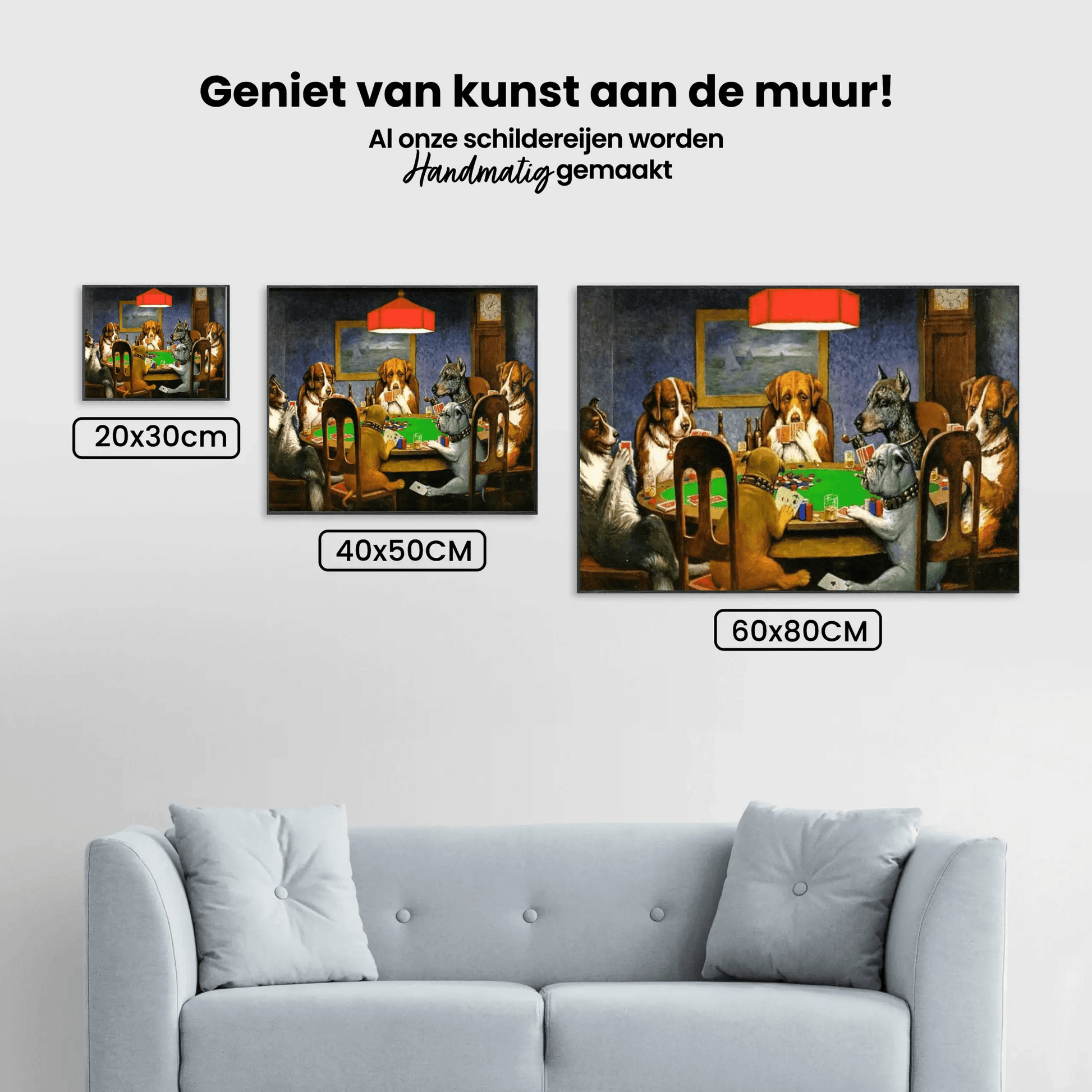 Diamond Painting - Een vriend in nood - Honden die poker spelen