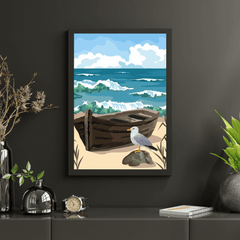 Diamond Painting - Eenzame zeemeeuw - SEOS®