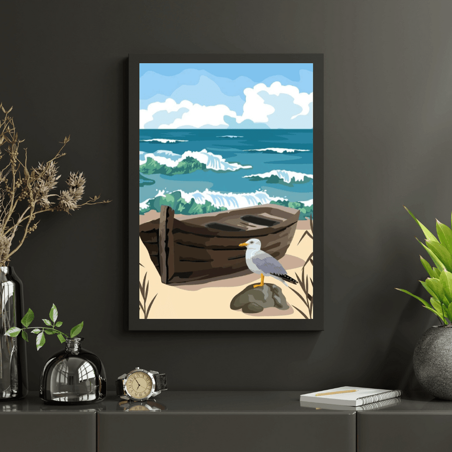 Diamond Painting - Eenzame zeemeeuw - SEOS®
