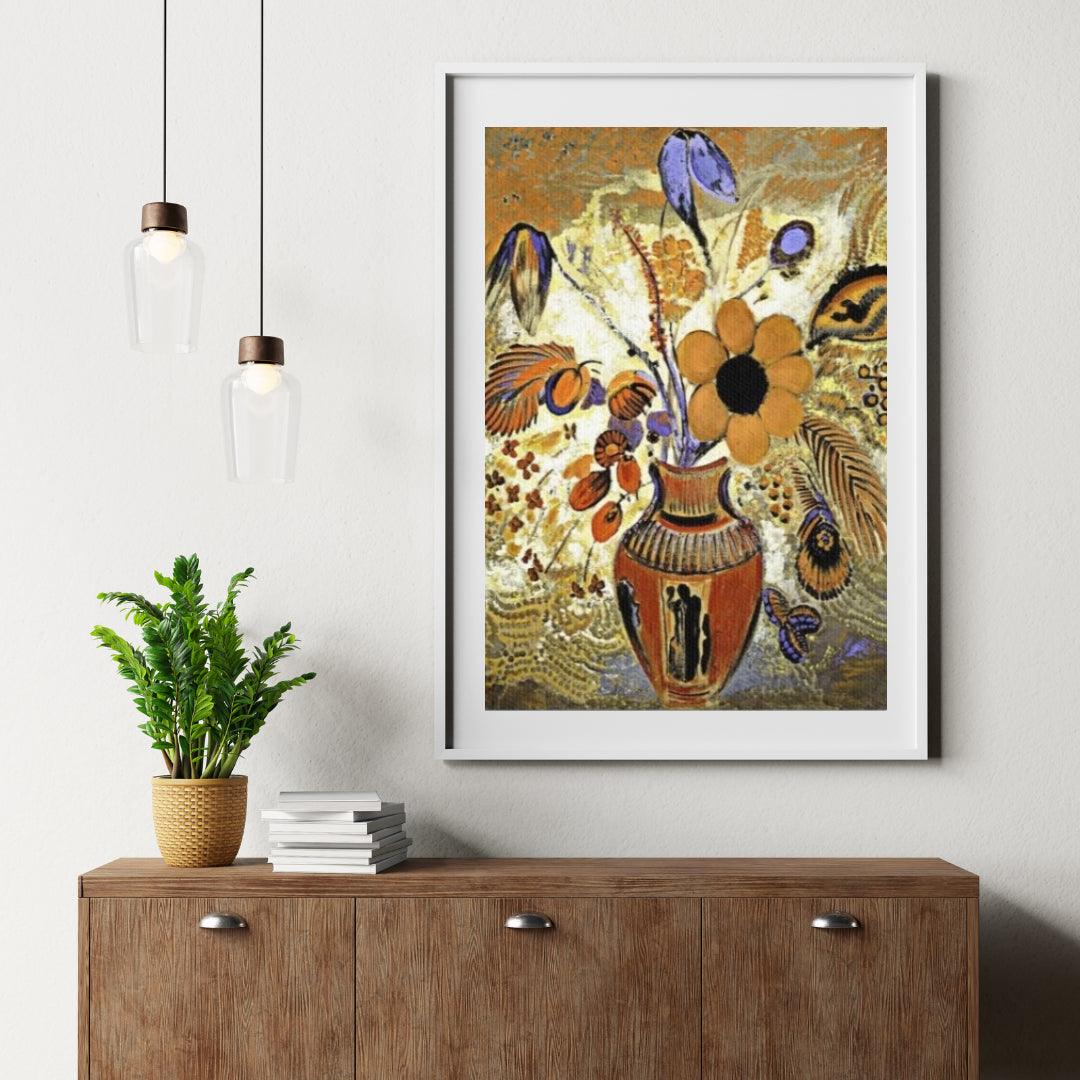 Diamond Painting - Etruskische vaas met bloemen - SEOS Shop ®