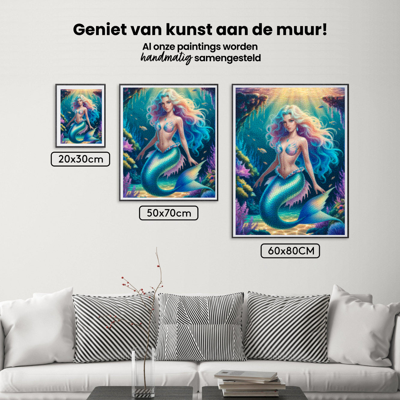 Diamond Painting - Fantasie zeemeermin met glinsterende schubben