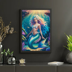 Diamond Painting - Fantasie zeemeermin met glinsterende schubben