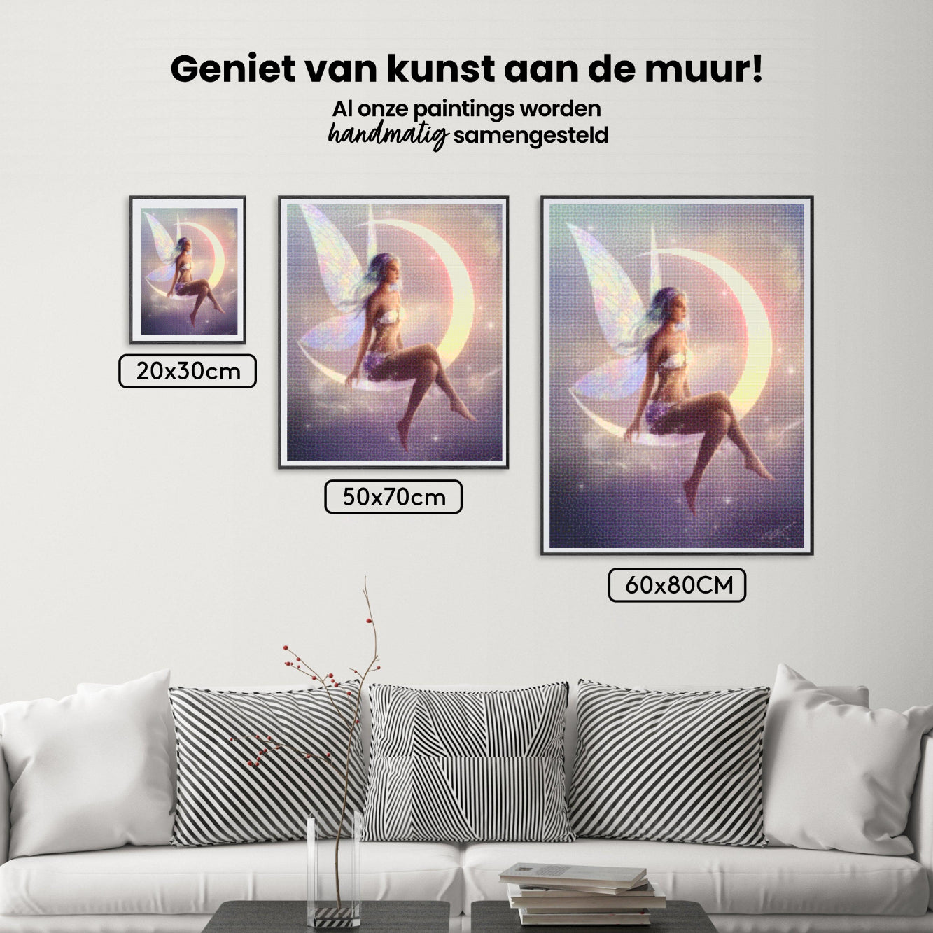 Diamond Painting - Fee zittend op een maansikkel