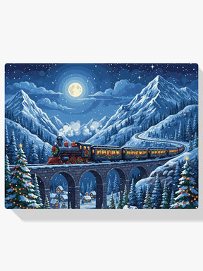 Diamond Painting - Feestdagtrein door de bergen