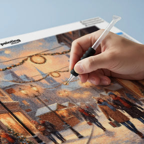 Diamond Painting - Feestelijke straatverlichting