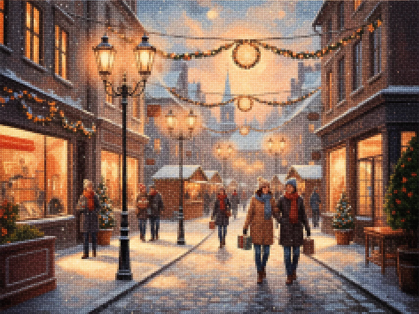 Diamond Painting - Feestelijke straatverlichting