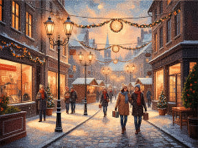 Diamond Painting - Feestelijke straatverlichting
