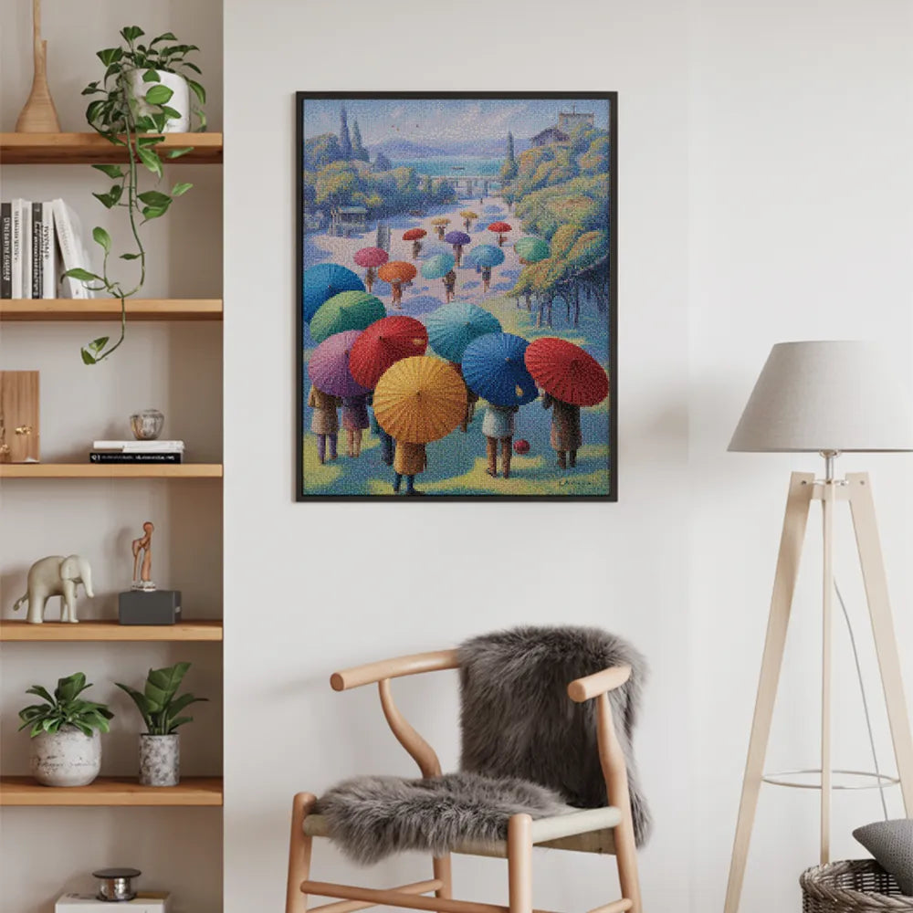 Diamond Painting - Festival van de paraplu's