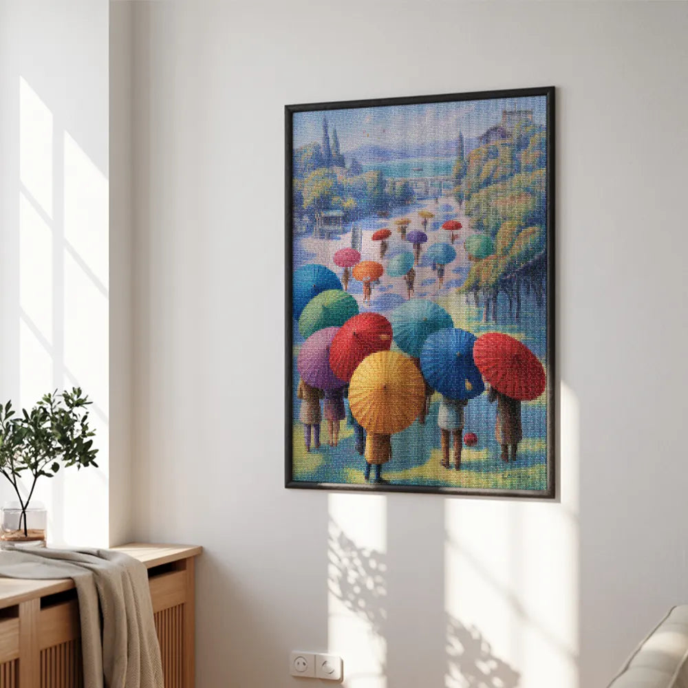 Diamond Painting - Festival van de paraplu's