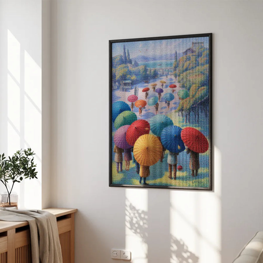 Diamond Painting - Festival van de paraplu's