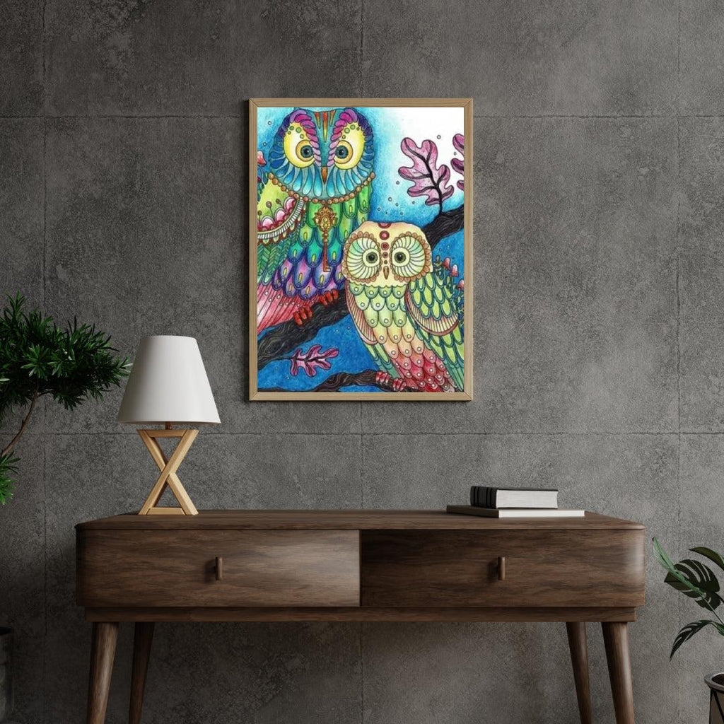 Diamond Painting - Gekleurde Uil - SEOS®