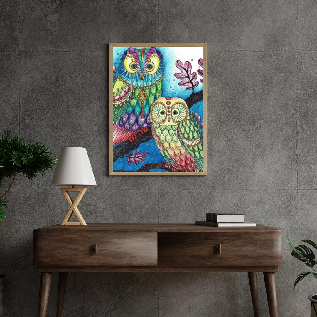 Diamond Painting - Gekleurde Uil - SEOS®