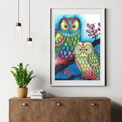Diamond Painting - Gekleurde Uil - SEOS®