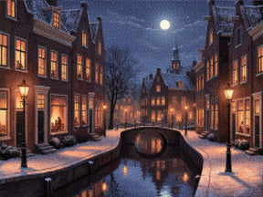 Diamond Painting - Gezellige avond in Haarlem