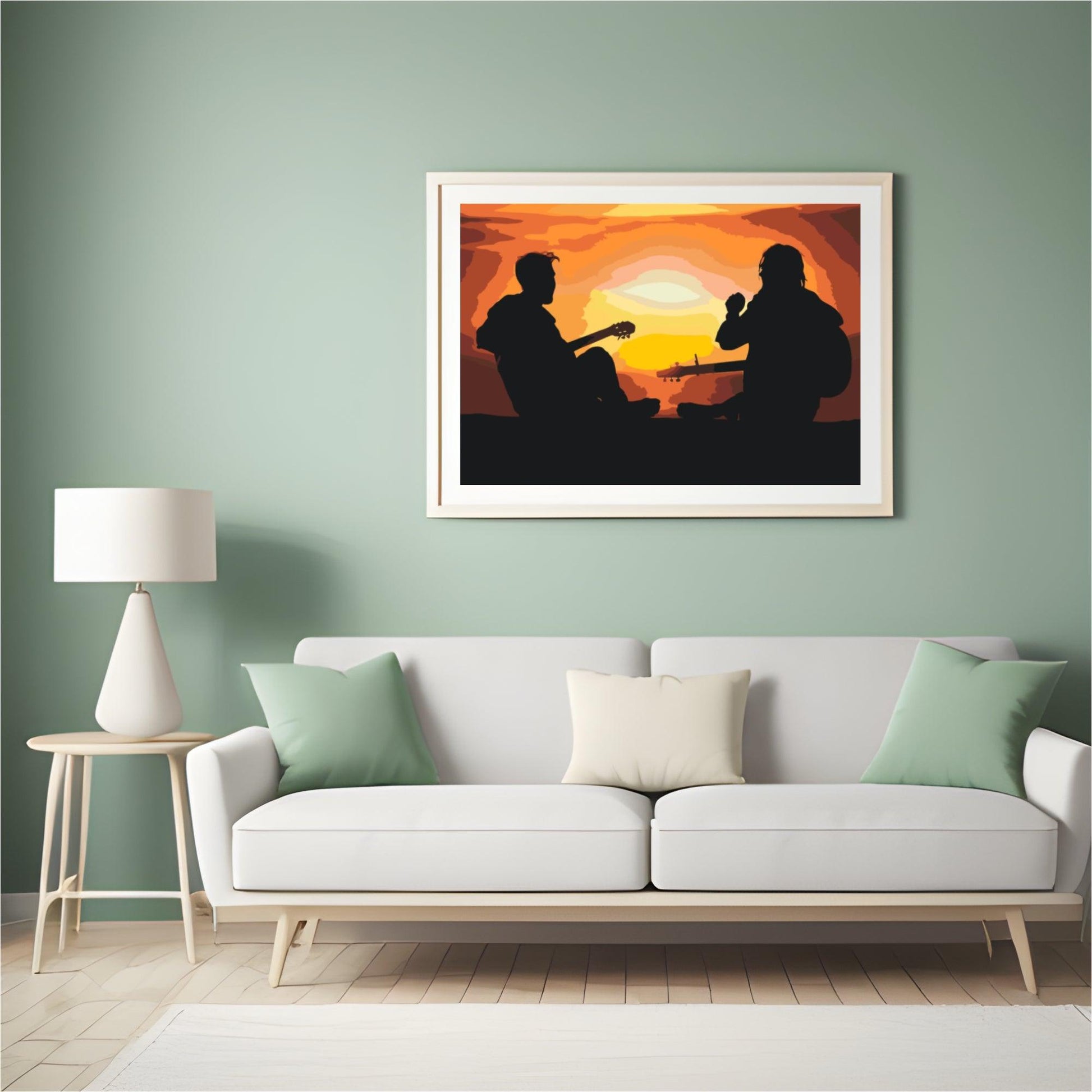 Diamond Painting - Gitaristen bij zonsondergang - SEOS Shop ®
