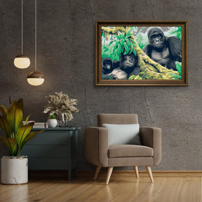 Diamond Painting - Gorilla familie - SEOS®