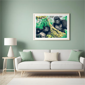Diamond Painting - Gorilla familie - SEOS®