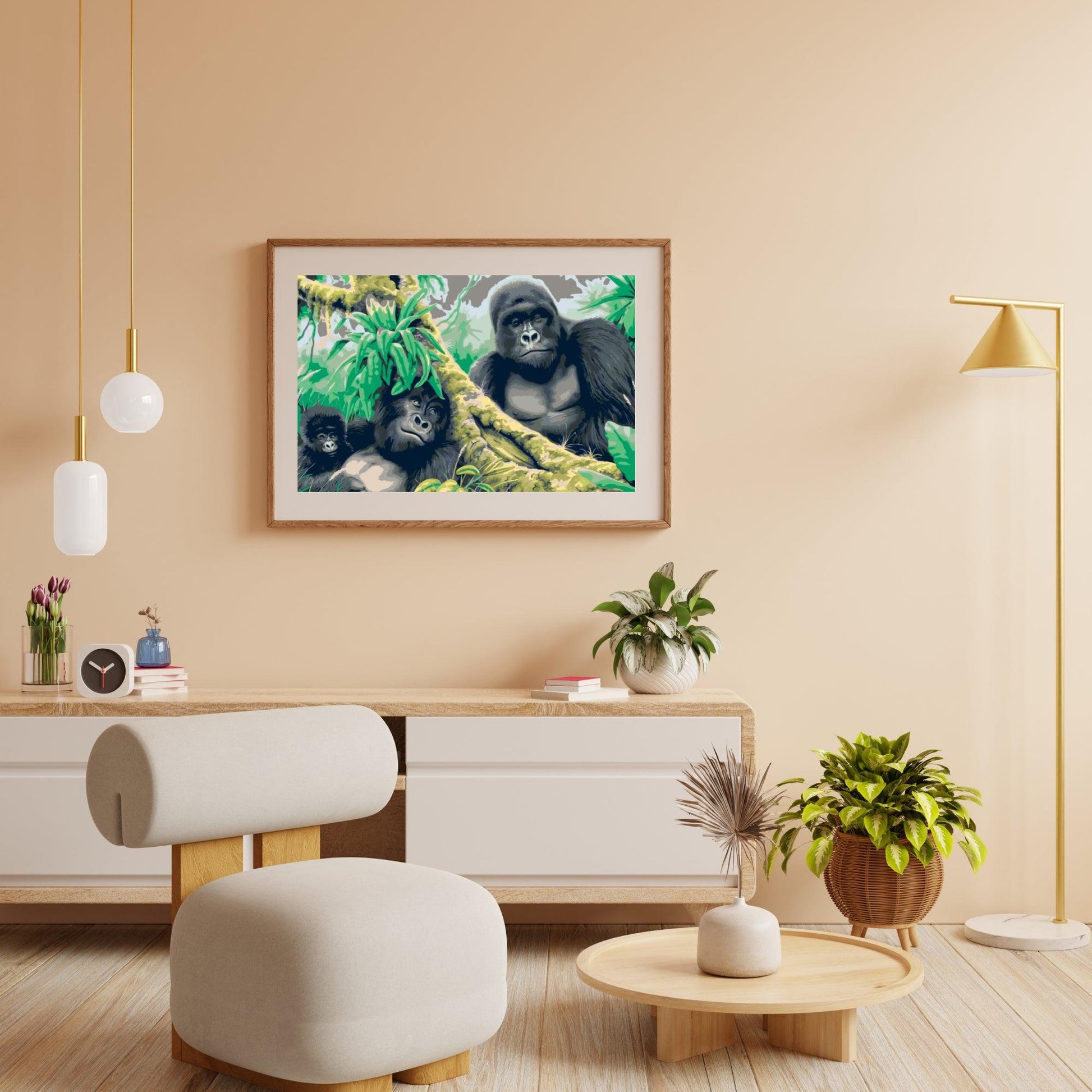 Diamond Painting - Gorilla familie - SEOS®