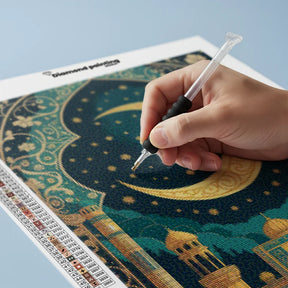Diamond Painting - Gouden Halvemaanboog